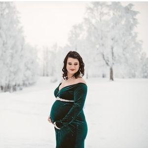 Velvet Maternity gown